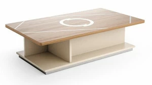 Caroti Низкий деревянный журнальный столик в современном стиле с местом для хранения вещей в гостиной Concept Art.124 - rhombus