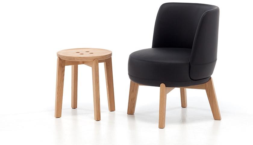 Very Wood Низкий табурет из дуба Rond sun-id-1405507 - Вид №1