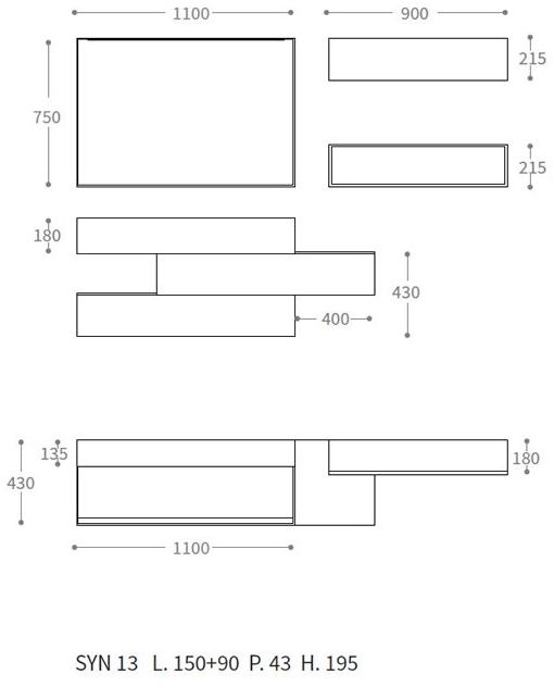 LASA IDEA Тумба под умывальник с зеркалом Syn sun-id-1447685 - Вид №5