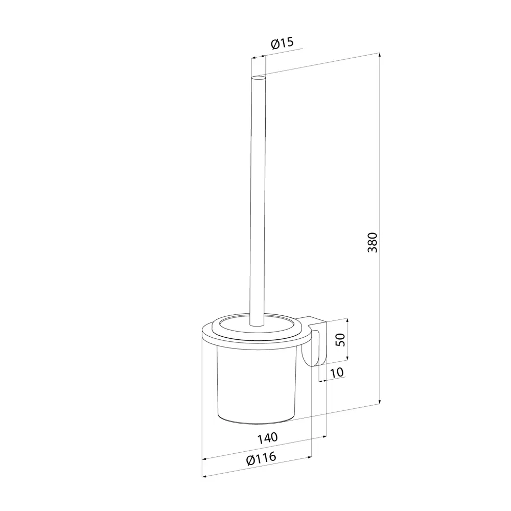 89379373 Ёршик для унитаза Iddis Lahta LMLAHSG0Bi47 подвесной цвет черный STLM-1563663 - Вид №4