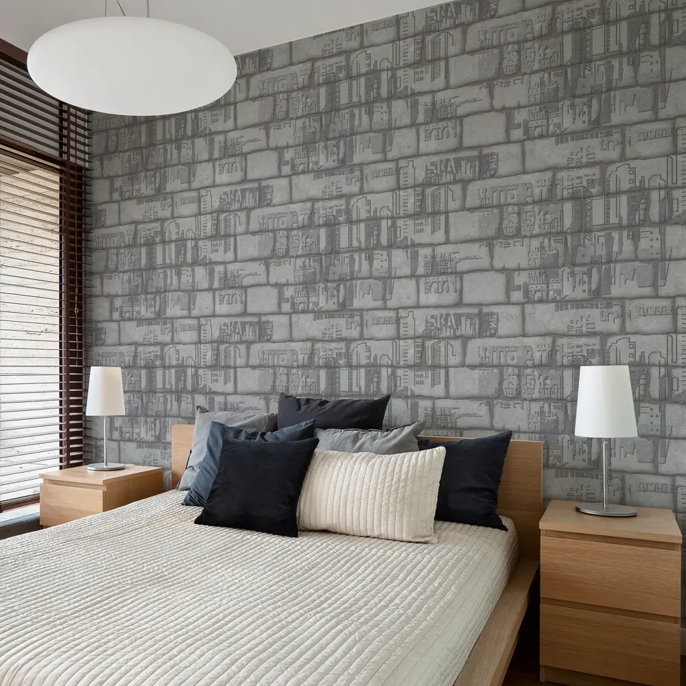 Обои виниловые Аспект Ру Бруклин серые 1.06 м 70311-14 STLM-2072243 - Вид №3