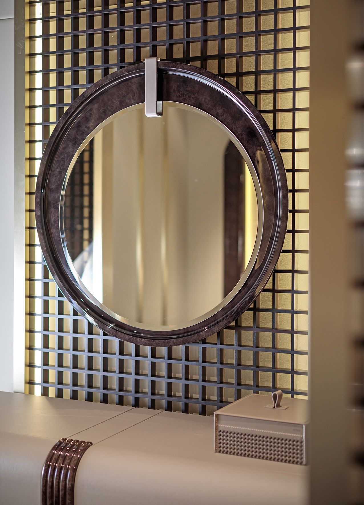 Круглое деревянное зеркало с рамкой Turri ARCH-00053490 - Вид №1