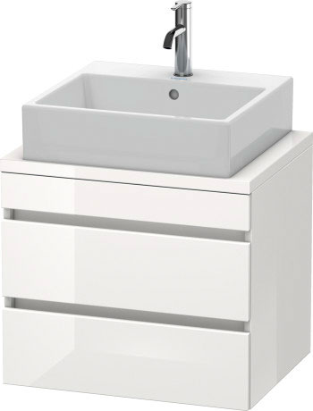 DS530504949 Тумбочка для компактной консоли DuraStyle #DS5305 600 x 478 мм Графит матовый, декор Duravit - Вид №2