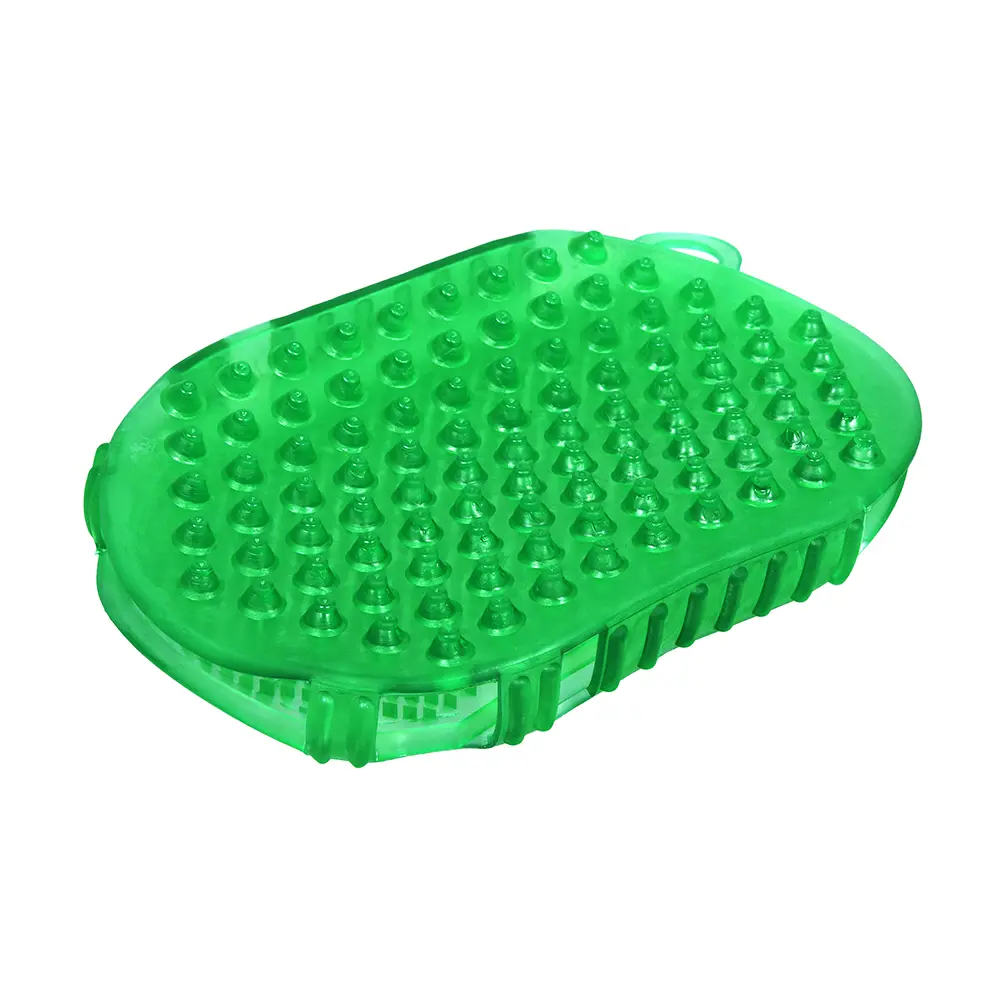 82631600 Массажер двухсторонний Банные штучки "Рукавица" 10x2.5x15 см пластик зеленый STLM-0999002 Santreyd  - Вид №1