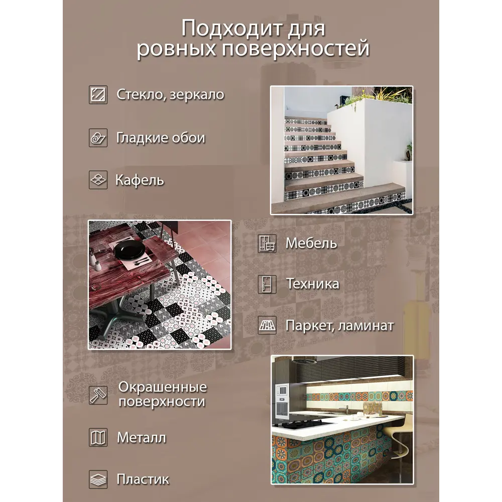 Deco-стикеры Калейдоскоп 15x15 см 85381081 STLM-2057693 Santreyd  - Вид №5
