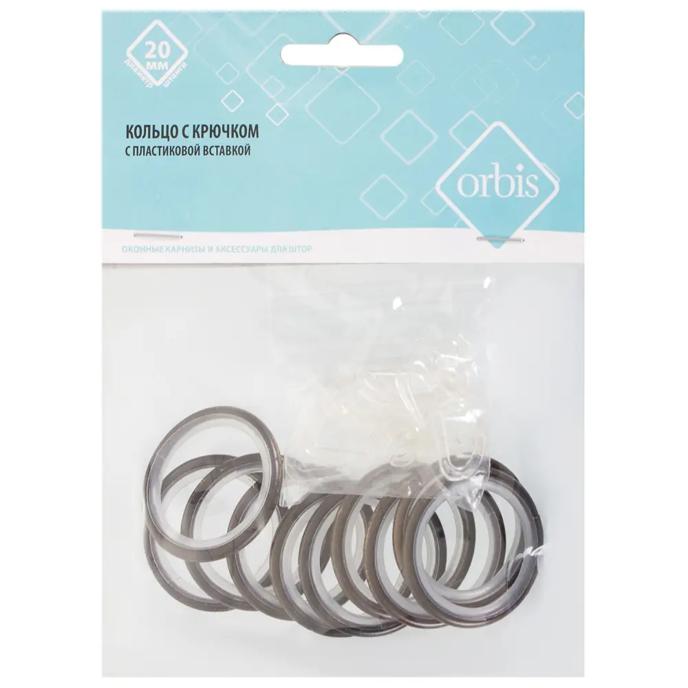 Кольцо с крючком 2 см цвет золото-шоколад ORBIS STLM-2061485 - Вид №2