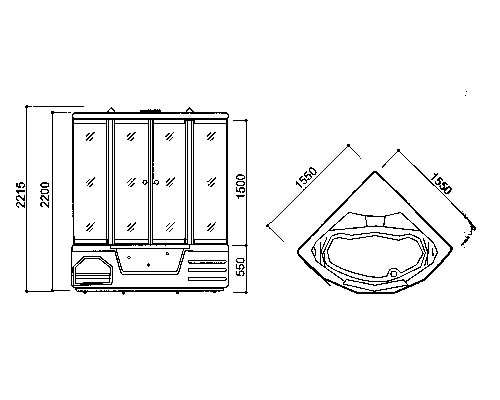 A-0818А Душевая кабина Appollo A Santreyd - Вид №2
