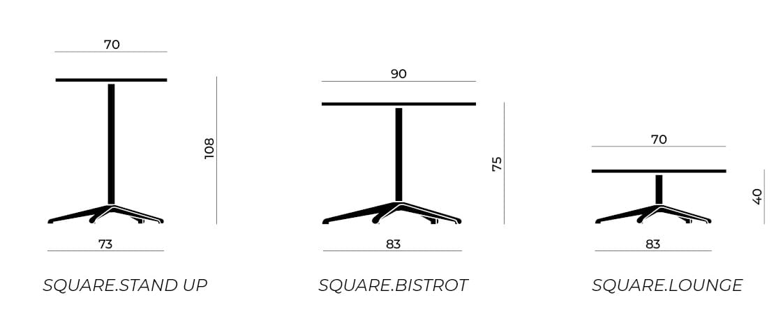 Высокий стол из стали и дерева со спицевым основанием Nahu Лотос ARCH-00029978 - Вид №3