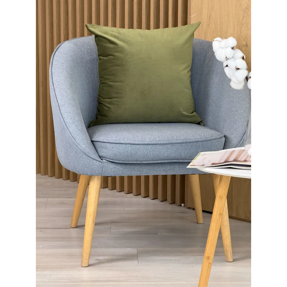 Подушка декоративная Linen Way Tony 45x45 см бархат цвет хаки 89439585 STLM-2129943  - Вид №3