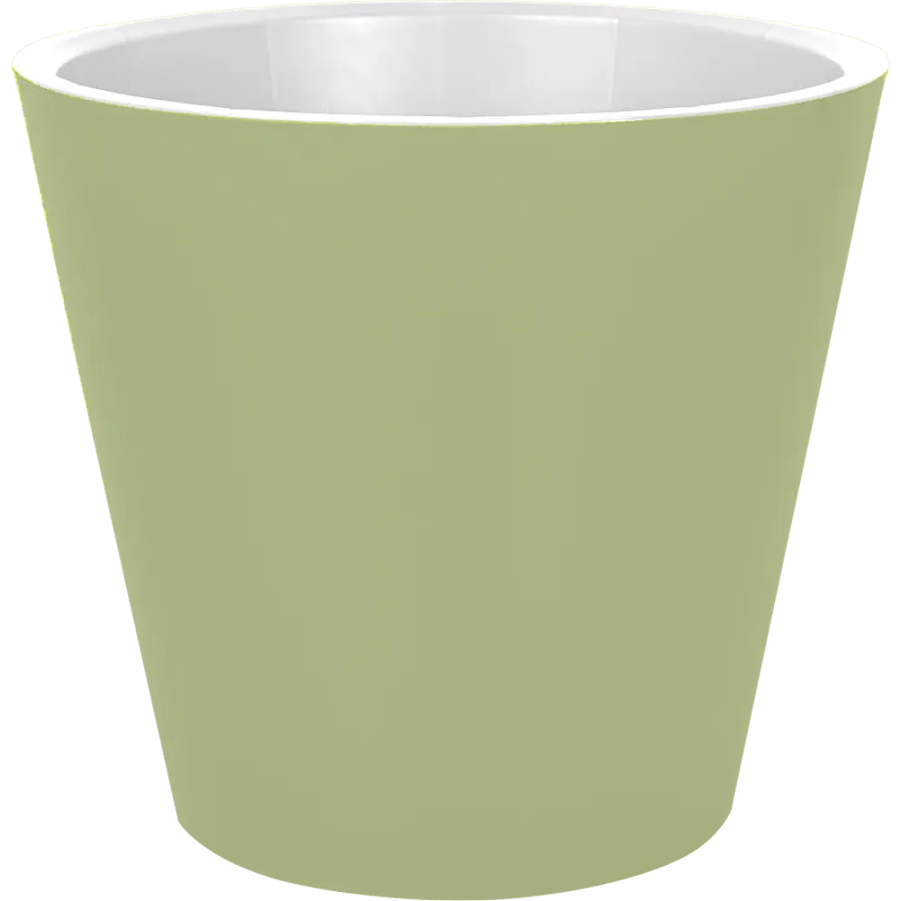 Кашпо для цветов Ingreen London ø19 h17.3 см 3.3 л пластик зелено-белый STLM-2074729