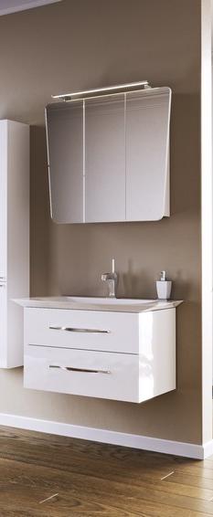 Simphony шкаф-зеркало со светильником, цвет белый, Sim.04.08/W AQWELLA Symphony sun-id-277819 - Вид №1