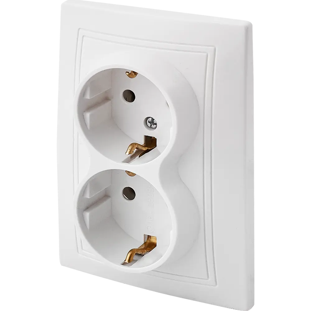 TDM ELECTRIC - Двойная встраиваемая розетка с заземлением 85591103 Серия отсутствует STLM-0064386 - Вид №1