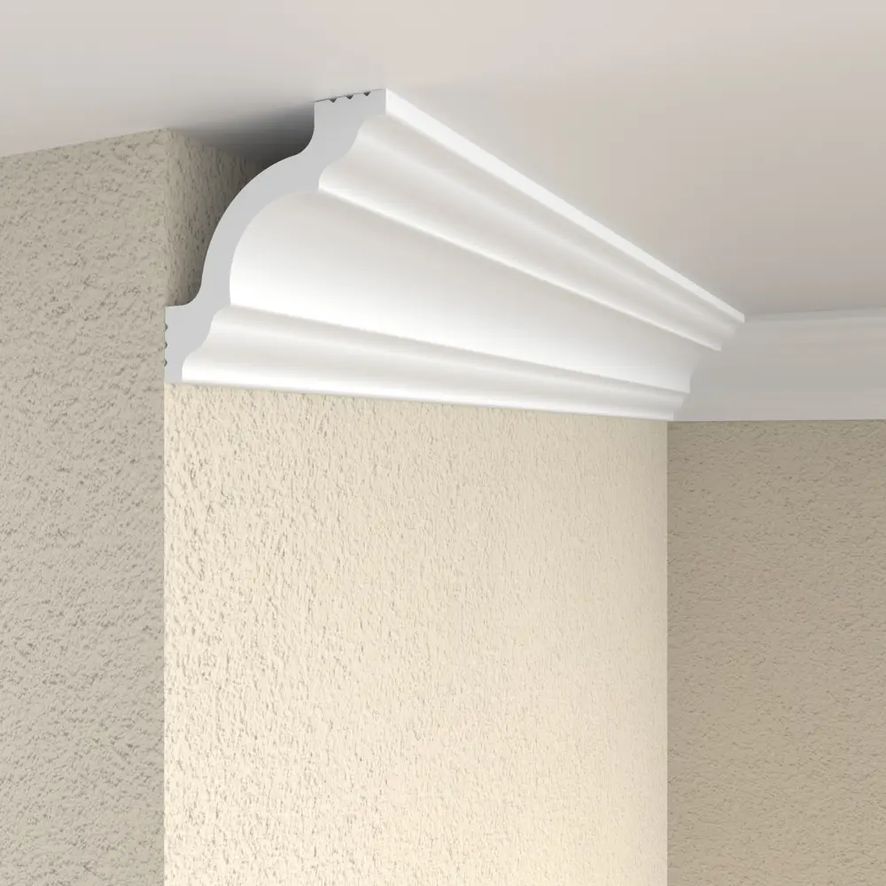 Плинтус потолочный полистирол Classic-3 белый 50x50x2000 мм Santreyd STLM-2083087 - Вид №2