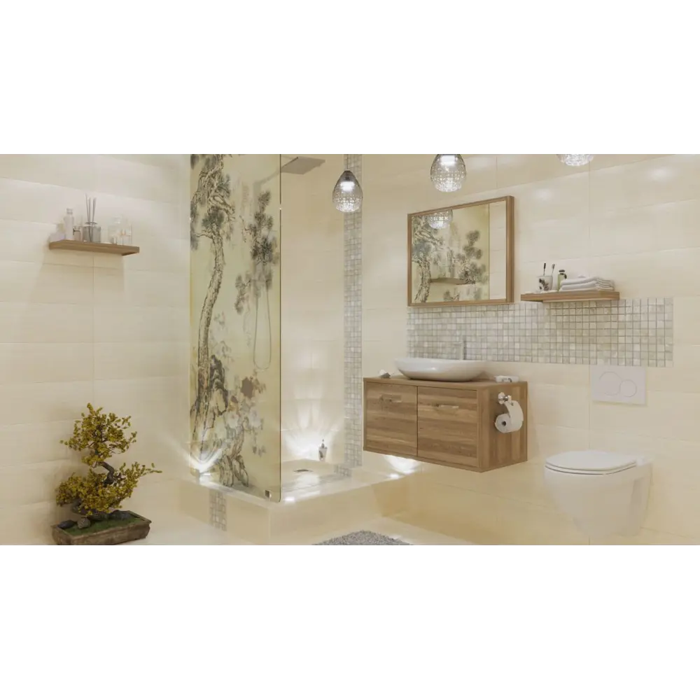 Плитка настенная Marmi Beige 20.1х50.5 см 1.52 м2 цвет бежевый Azori STLM-2068833 - Вид №6