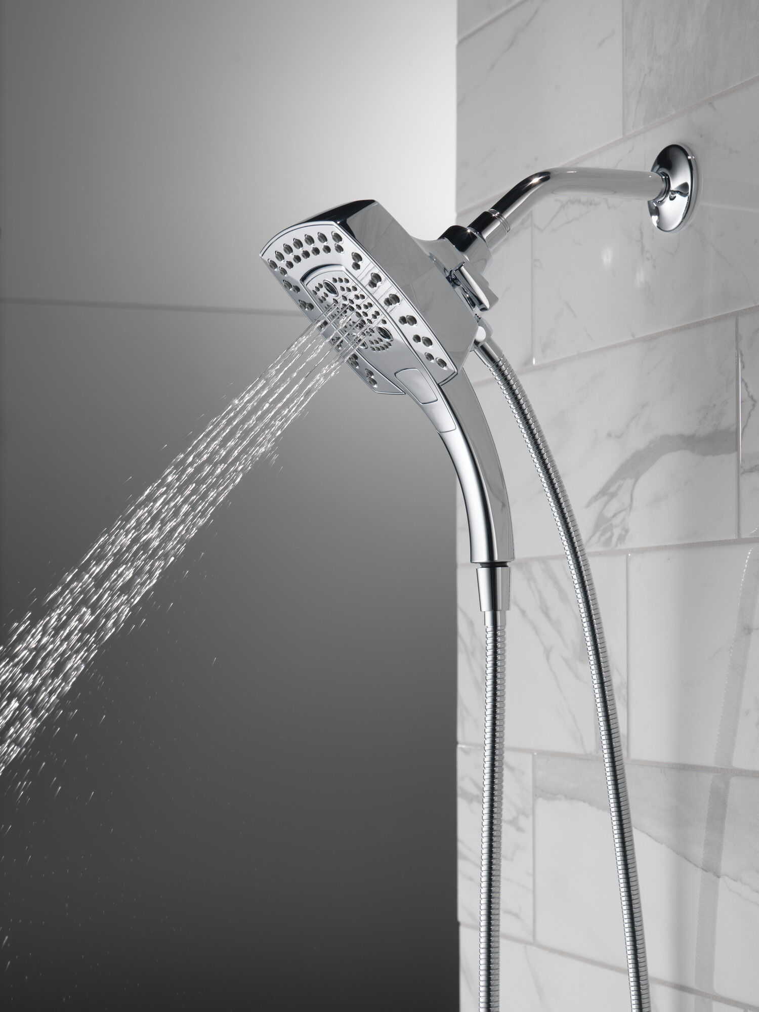 58474-25 H2Okinetic® In2ition® Душ два в одном с 5 настройками Delta Faucet Universal Showering Хром  - Вид №9
