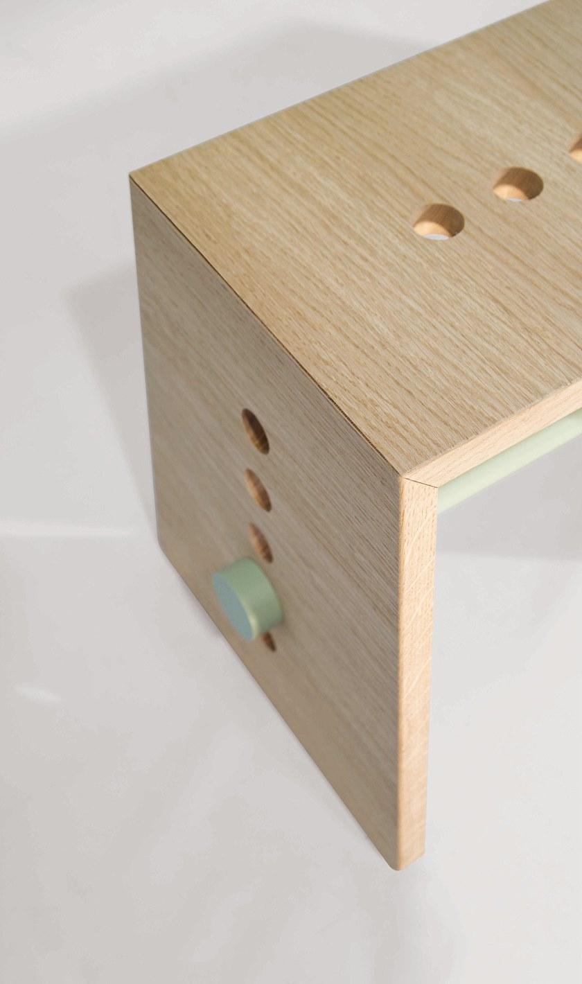 KARN Низкий деревянный табурет с подставкой для ног Karn design sun-id-1484121 - Вид №3