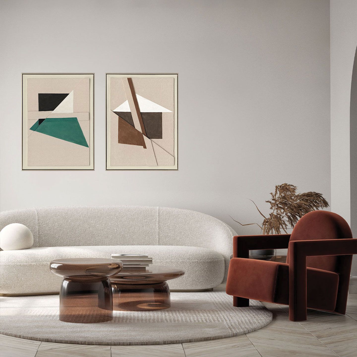 Холст рамки Agave BROWN SHAPES ARCH-00151786 - Вид №4