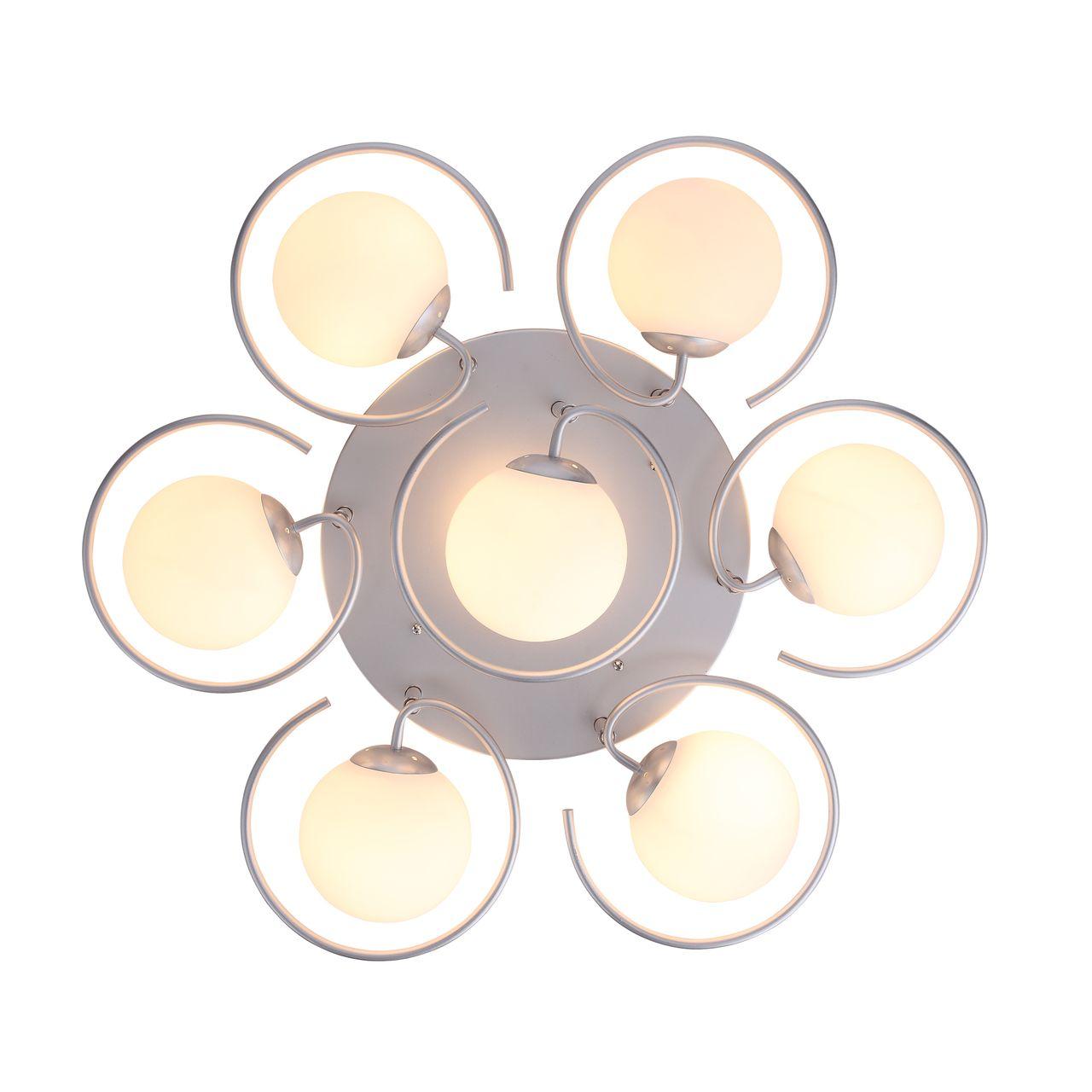 Потолочная люстра ST Luce Galio SL418.102.07 ST LUCE ДИЗАЙНЕРСКИЕ, GALIO 328349 Белый;серебро  - Вид №2