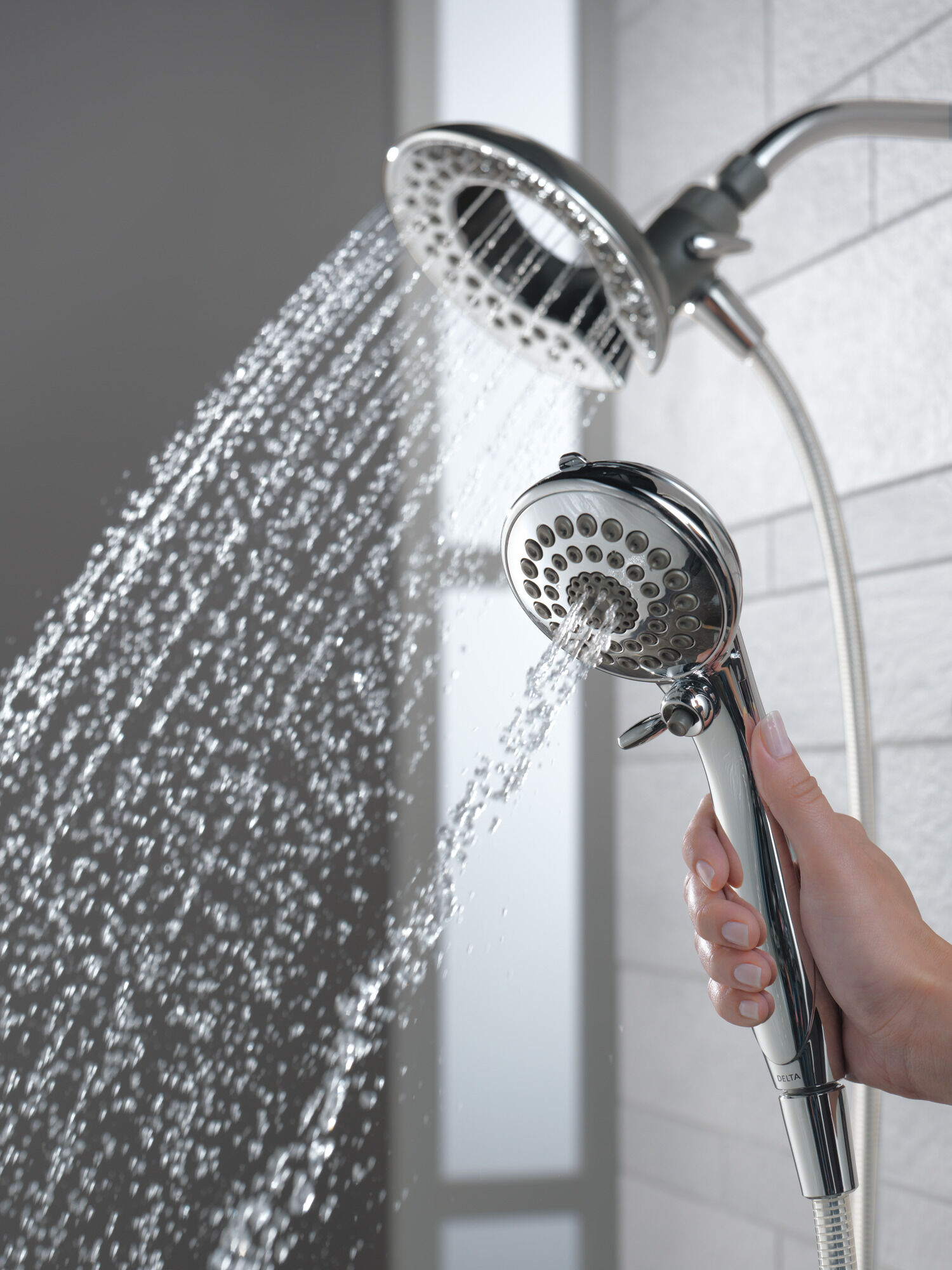 75583C In2ition® Душ 2 в 1 с 5 настройками Delta Faucet Universal Showering Хром  - Вид №3