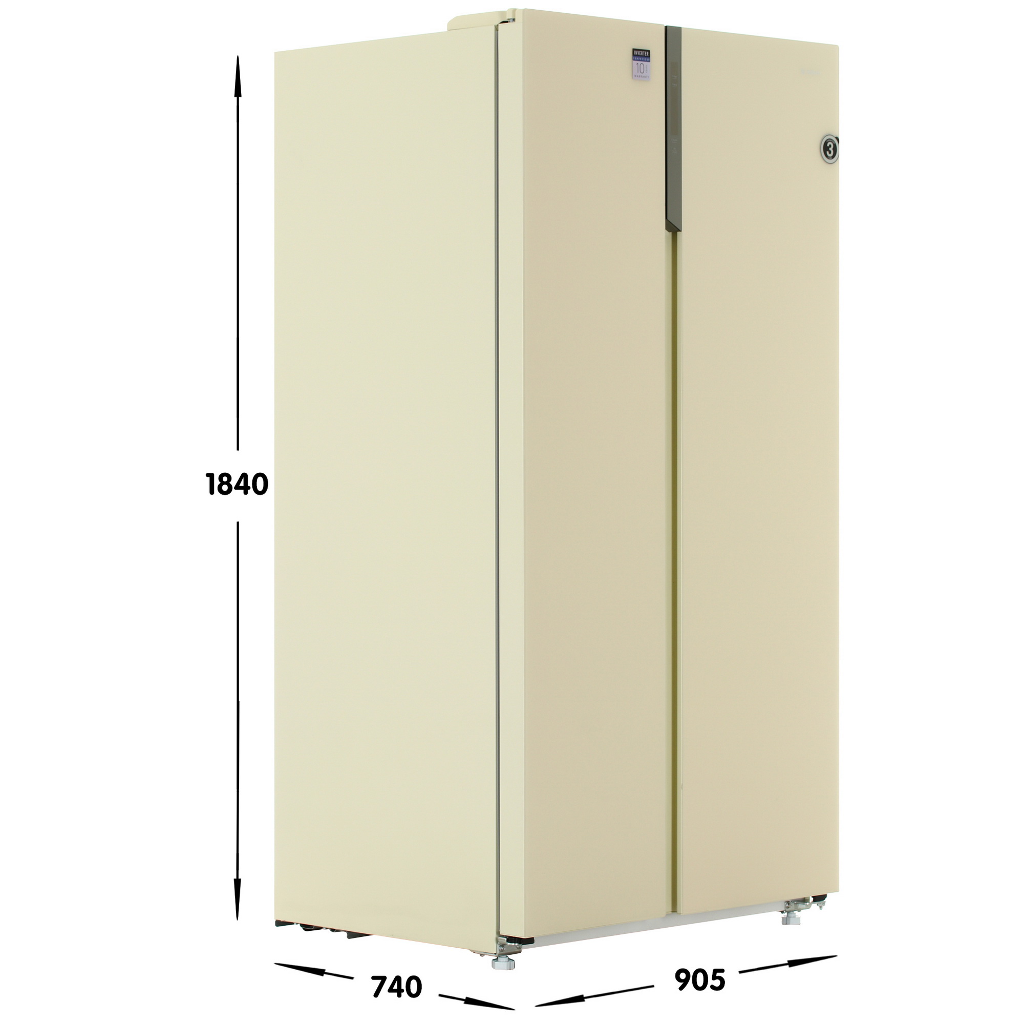 5401313 Холодильник Side by Side   DEXP SBS6-63AMG бежевый STDN-0078370 - Вид №6