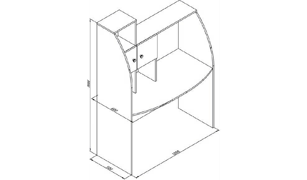 Детский письменный стол с надставкой "Тортуга" МАНДАРИН ТОРТУГА 178770 Белый;красный;синий Santreyd  - Вид №1
