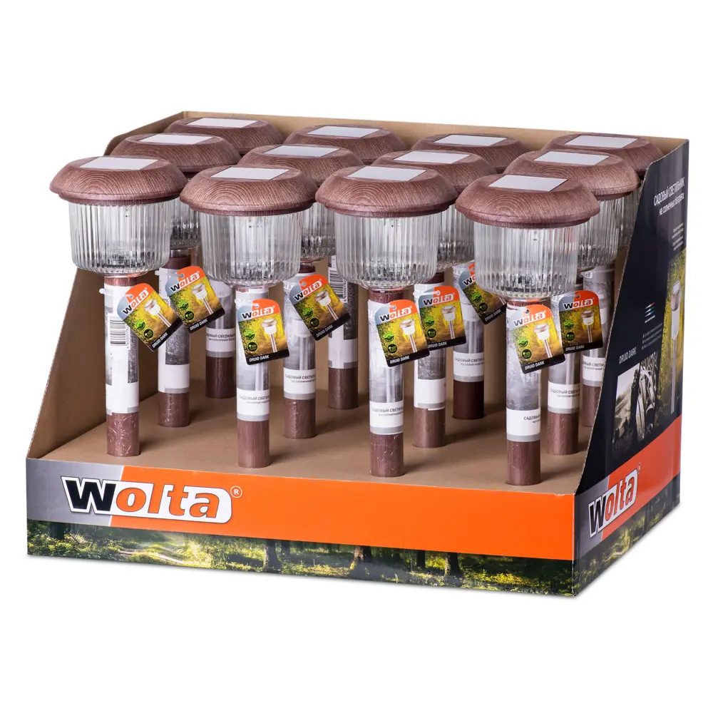 Светильник на солнечных батареях Druid dark, 39 см, пластик WOLTA STLM-2130725 - Вид №3
