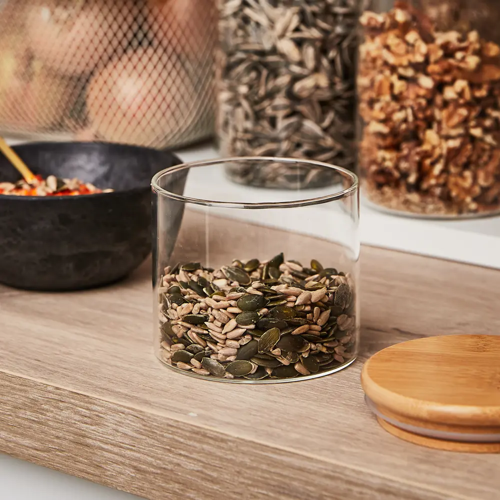 Банка Delinia 0.4 л стекло/бамбук цвет прозрачный STLM-2180799 - Вид №1