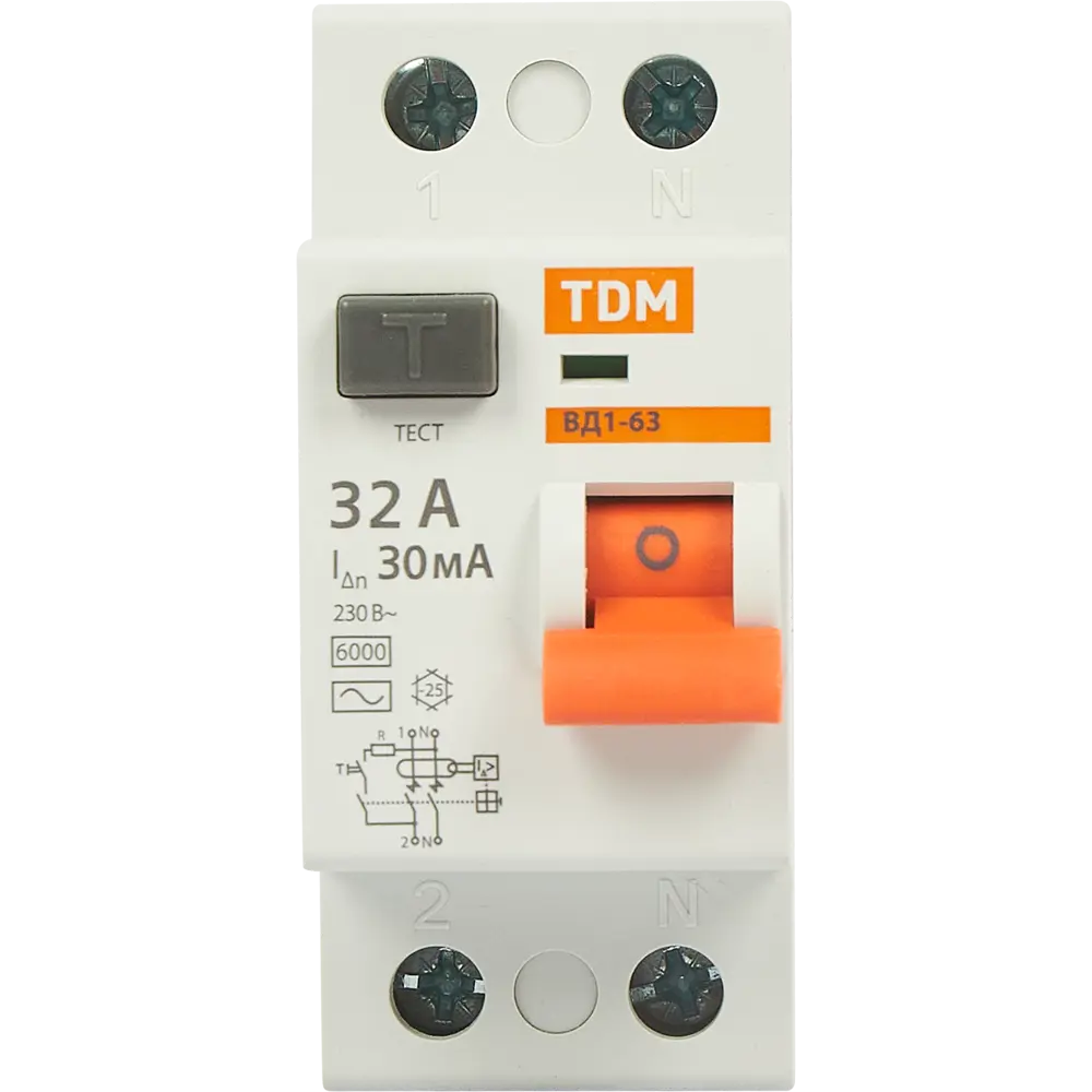УЗО TDM Electric ВД1-63 — защита от перепадов напряжения для домашней сети 84399427 STLM-0049211 - Вид №1