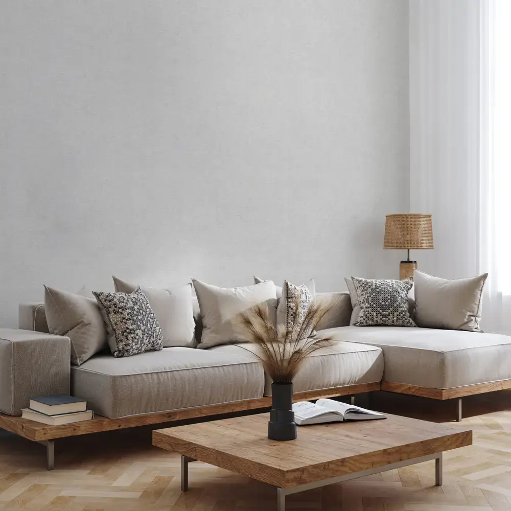 Обои флизелиновые KREAFORTA Linen серые 1.06 м 77022-14 STLM-2147822 - Вид №3