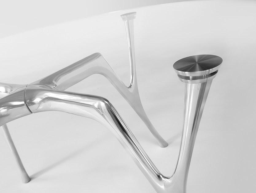 Caimi Brevetti Круглый стол из стали и стекла Pegaso sun-id-1422391 - Вид №2