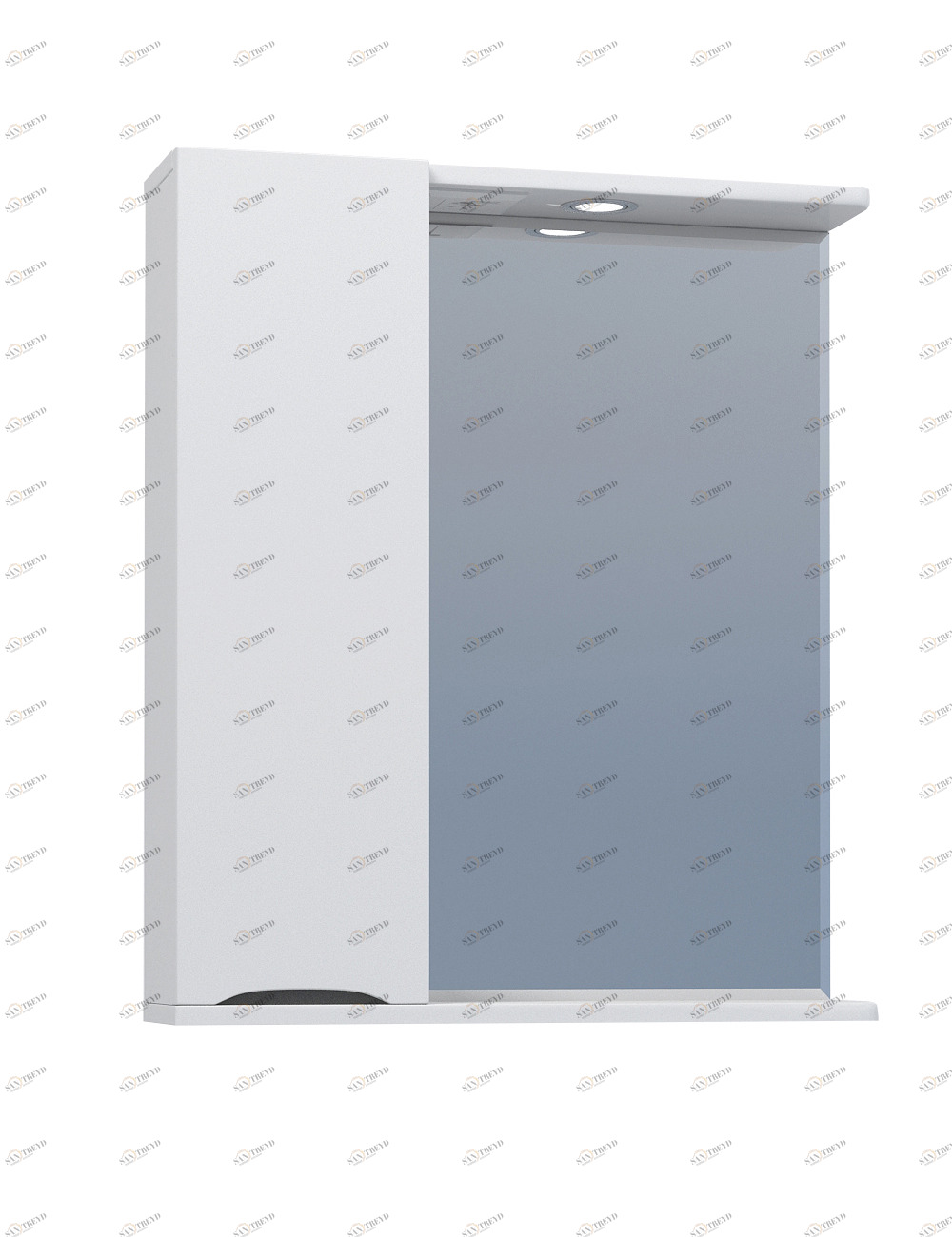 Зеркало Minor 600 лев.600⨉150⨉700 мм белый VIGO sun-id-665383