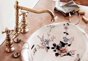Gentry Home Центр смесителя для раковины до центра два отверстия под смеситель мм Antique Медь GH101031 - Вид №1