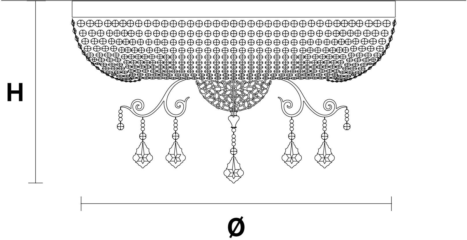 Masiero Металлический потолочный светильник накаливания Imperial sun-id-1479983 - Вид №4