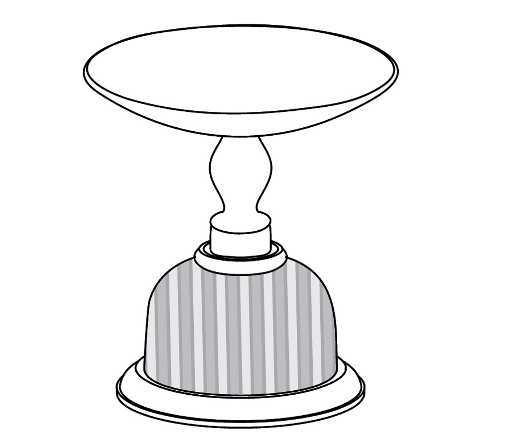 C68-518 C68-518 Подставка для мыла отдельно стоящая ХРУСТАЛЬНЫЙ КУПОЛ Cristal & Bronze COUPOLE CRISTAL  - Вид №1