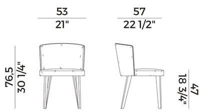 Potocco Стул из мягкой ткани Lèna 903 Lena - Вид №3