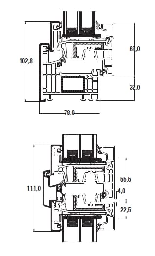 Алюминиевое створчатое тепловое окно ALPHACAN ALPHA EXTREME ALU ARCH-00034058 - Вид №2