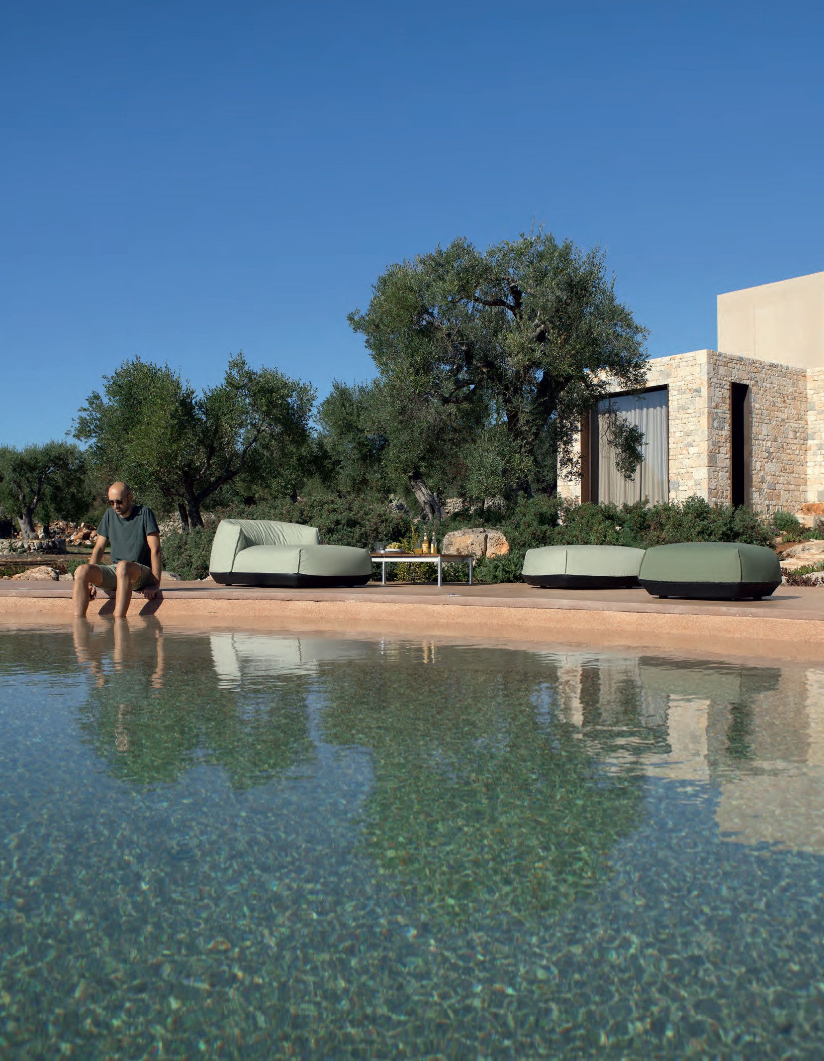 Sunbrella®мягкая Садовая спальная кровать Kristalia Brioni Outdoor ARCH-00115393 - Вид №2