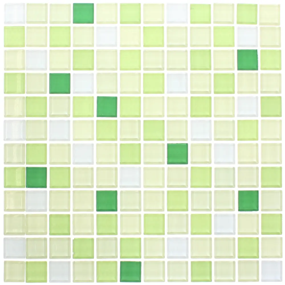 Стеклянная мозаика Kreaforta зеленая 30×30 см для ванной и интерьера 89400884 STLM-1568257 - Вид №1