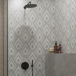 Плитка настенная Azori Cemento Geometria 31.5×63 см серый бетон 89404304