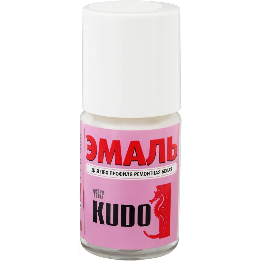 Эмаль для ПВХ-профиля Kudo с кисточкой, цвет белый, 15 мл STLM-2000267