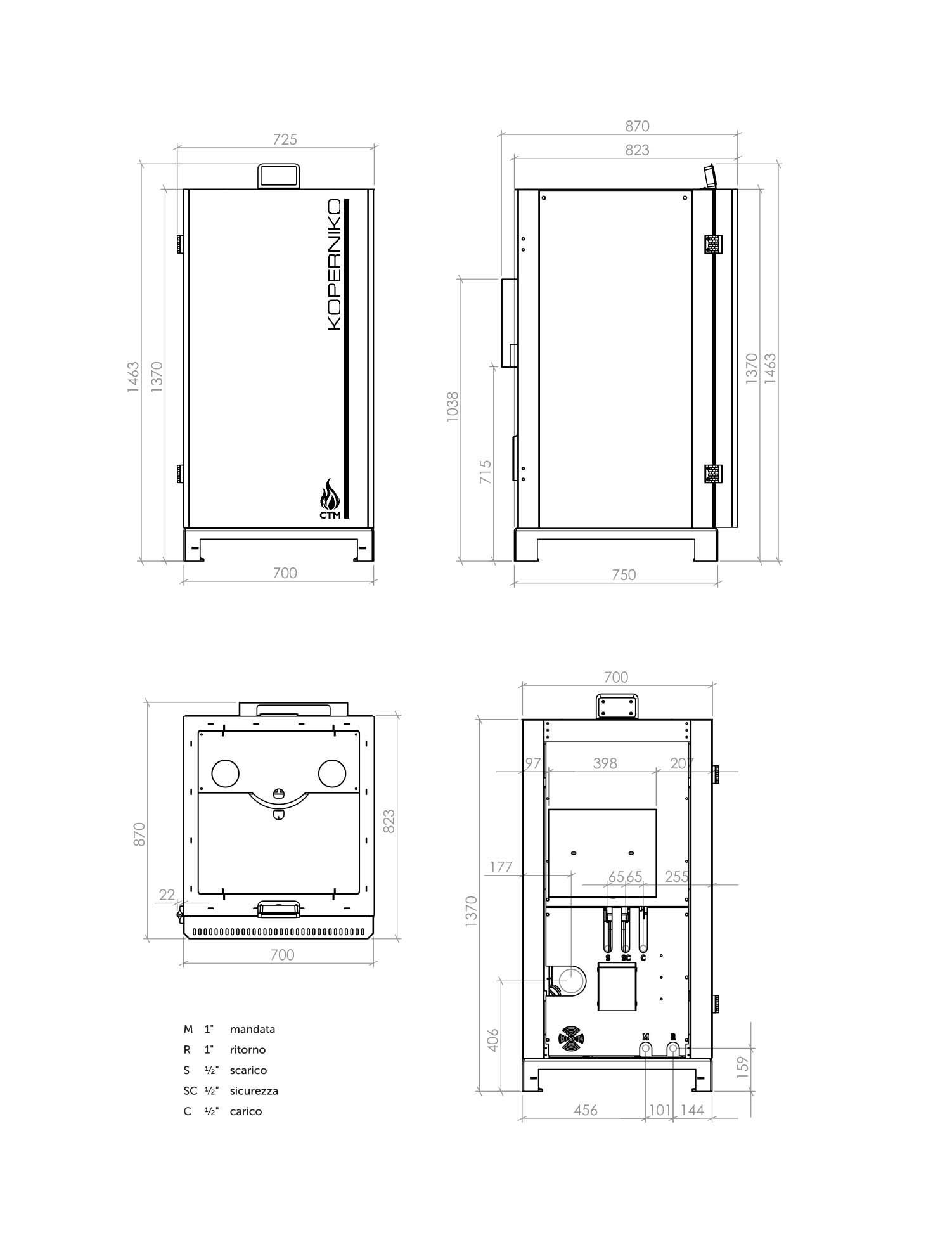 Котел на пеллетах и орехах от sansa CTM KOPERNIKO ARCH-00038147 - Вид №2