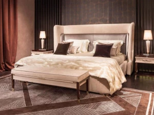 Turri Двуспальная кровать тканевая для гостиницы Noir