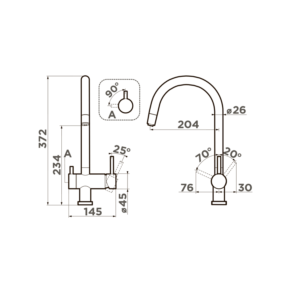 Смеситель для кухни Yamada DC OMOIKIRI 4994229 - Вид №5