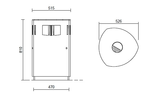 Стальная корзина для мусора с пепельницей Studio Città ECO IN ARCH-00128502 - Вид №2