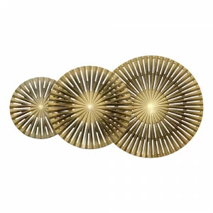 Панно декоративное настенное из дерева 105х50 см золотое Black Touch-3 EVENHOME  00-3878796 Золото;коричневый