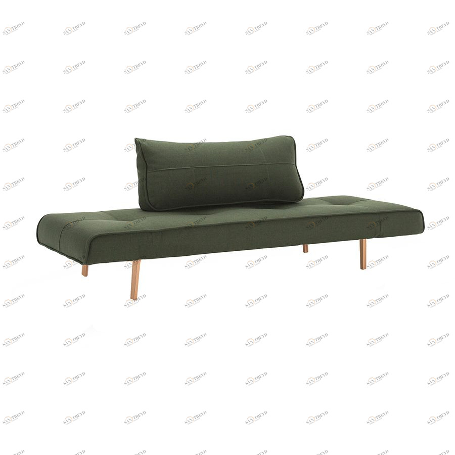 Кушетка-трансформер Zeal c ножками Bow из дуба, зелёная Innovation Living ZEALS3