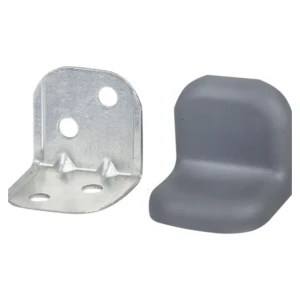 Уголок мебельный с декоративной накладкой 20х20х28 мм, цвет серый, 4 шт.