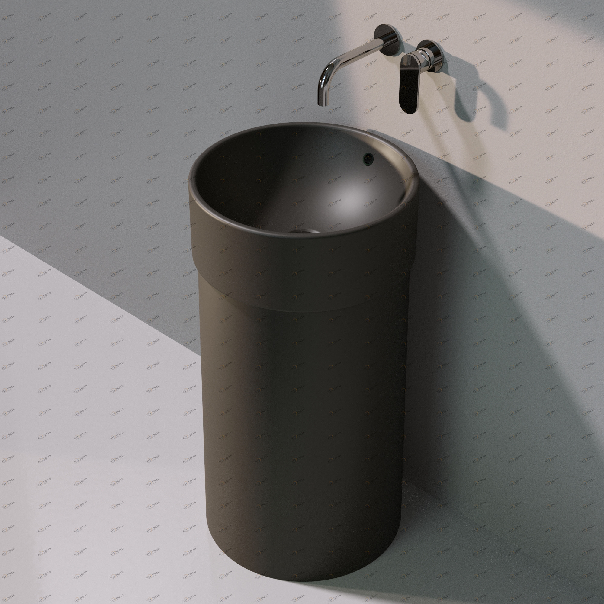 505042CCOLP7006 Напольная раковина стоящая круглая Ceramica Flaminia Twin