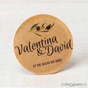 X441 PERS. 12 Индивидуальные стикеры «оливковый филиал» Dekoraniaevents Bodas