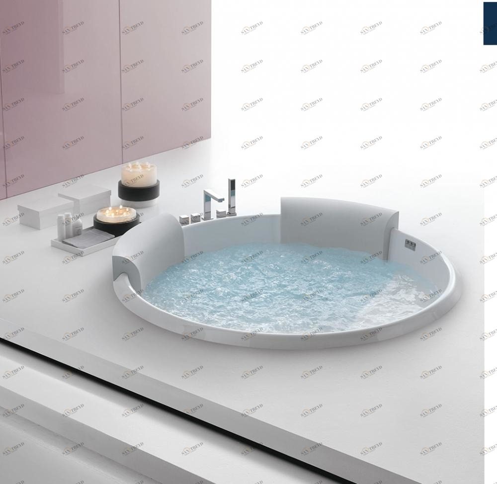 Круглая ванна встроенная Bolla 160 см с аэромассажем 2BOA1N5 Gruppo Geromin